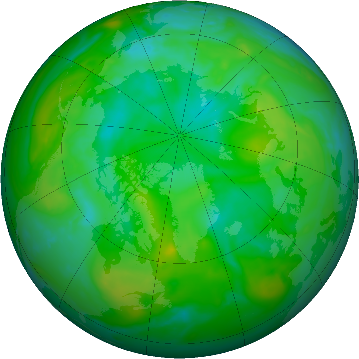 Arctic ozone map for 22 July 2021